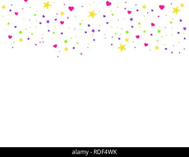 Vector confetti. Festive illustration. Confetti isolated on transparent background. Festive vector illustration Stock Vector