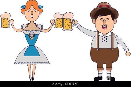 Bavarian people oktoberfest cartoon Stock Vector Image & Art - Alamy