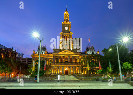 Sydney Town Hall in sydney central business district Stock Photo
