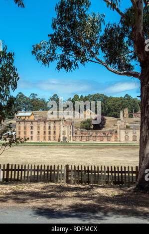 View over the Port Arthur Historical Site, a former British penal station and now an open-air museum. Tasmania, Australia. Stock Photo