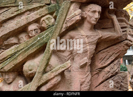 Berlin, Germany - November 11, 2018. Detail of monument forming a part of Block of Women (Block der Frauen) memorial by Inge Hunzinger in Berlin. Stock Photo