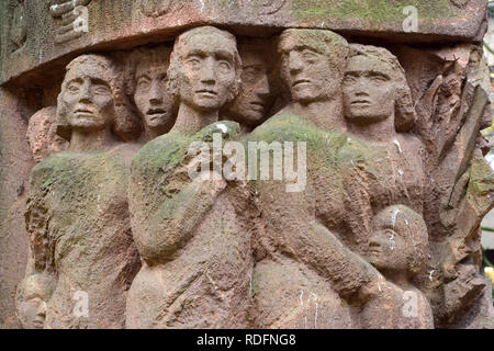 Berlin, Germany - November 11, 2018. Detail of monument forming a part of Block of Women (Block der Frauen) memorial by Inge Hunzinger in Berlin. Stock Photo