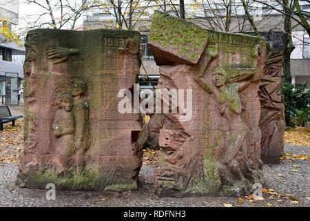 Berlin, Germany - November 11, 2018. Monument forming a part of Block of Women (Block der Frauen) memorial by Inge Hunzinger in Berlin. Stock Photo