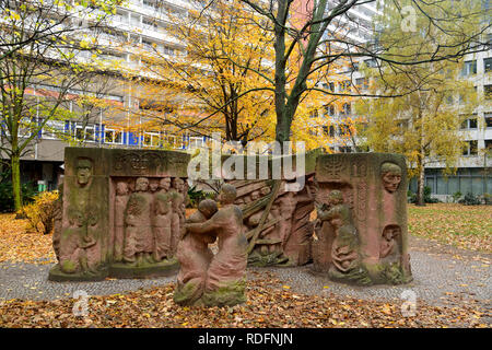 Berlin, Germany - November 11, 2018. Monument forming a part of Block of Women (Block der Frauen) memorial by Inge Hunzinger in Berlin. Stock Photo