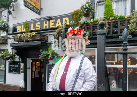 Saturday 08 December 2018 – T he annual Lymm Dickensian Festival in Lymm, Cheshire, England, UK. Stock Photo