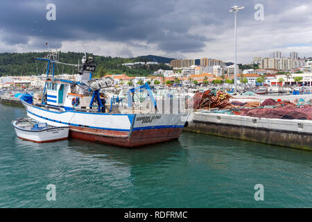 small colorful fishing boat in the port of Setubal, Portugal Stock Photo -  Alamy