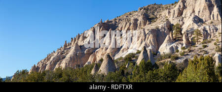 Beautiful American Landscape during a sunny evening. Taken in Kasha-Katuwe Tent Rocks National Monument, New Mexico, United States. Stock Photo