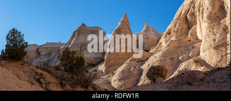 Beautiful American Landscape during a sunny day. Taken in Kasha-Katuwe Tent Rocks National Monument, New Mexico, United States. Stock Photo