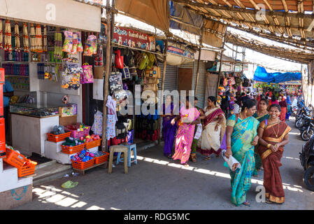 Market at Kanyakumari (Cape Comorin), Tamil Nadu, India Stock Photo