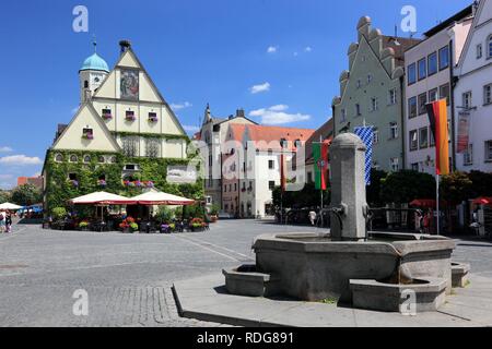 Old Town Hall in the historic town centre of Weiden, Upper Palatinate, Bavaria Stock Photo