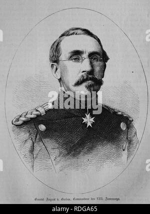 General August Karl von Goeben, 1816-1880, Illustrierte Kriegschronik 1870 - 1871, Illustrated War Chronicle 1870 - 1871 Stock Photo