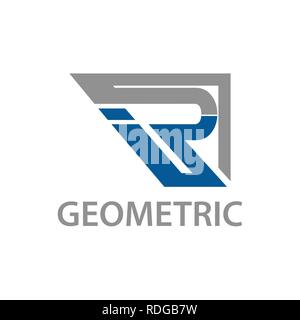 Geometric initial letter ir logo concept design. Symbol graphic template element vector Stock Vector