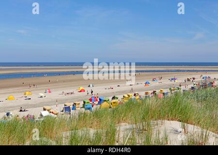 Beach, Langeoog, East Frisian Island, East Frisia, Lower Saxony Stock Photo