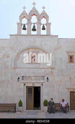 church of the monastery in Ano Mera, Mykonos Island, Cyclades, Aegean ...