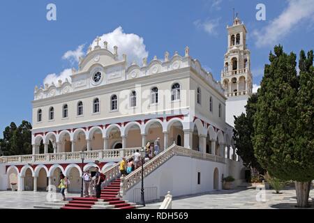 Church of Our Lady or Panagia Evangelistria, Tinos town, Tinos island, Cyclades, Aegean Sea, Greece, Europe Stock Photo