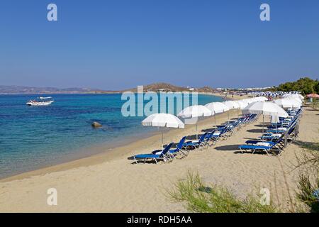 Beach of Agios Prokopios, Naxos island, Cyclades, Aegean Sea, Greece, Europe Stock Photo