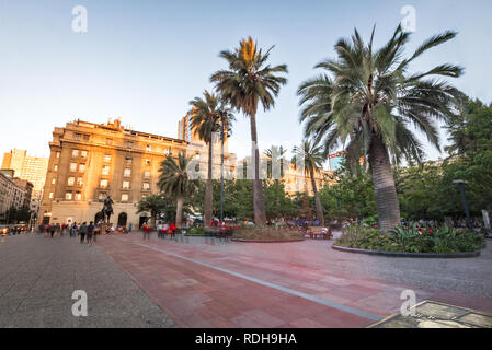 Plaza de Armas Square in downtown Santiago - Santiago, Chile Stock Photo