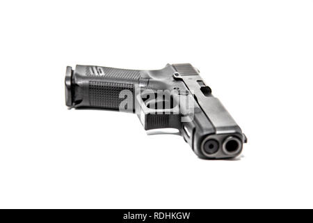 Glock automatic 9mm handgun pistol isolated on a white background Stock ...