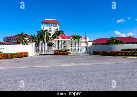 American University of Antigua, College of Medicine from Jabberwock Rd, Osbourn. Stock Photo