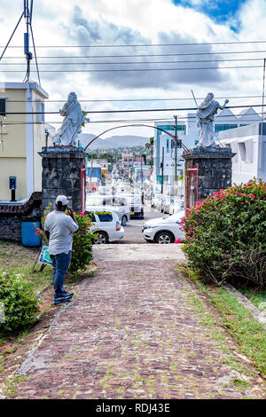 The Anglican Cathedral of St John's, Antigua. Stock Photo