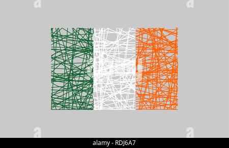 Ireland flag design concept Stock Vector