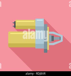 Sport car starter icon. Flat illustration of sport car starter vector icon for web design Stock Vector