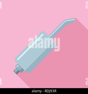 Car muffler icon. Flat illustration of car muffler vector icon for web design Stock Vector