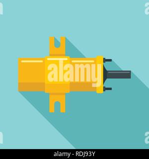 Car ignition bobbin icon. Flat illustration of car ignition bobbin vector icon for web design Stock Vector
