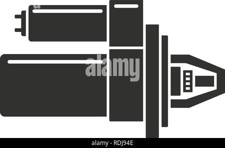 Sport car starter icon. Simple illustration of sport car starter vector icon for web design isolated on white background Stock Vector