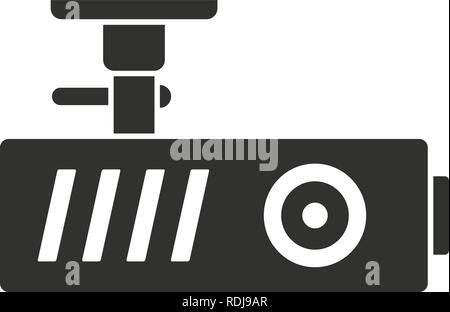 Car dash cam icon. Simple illustration of car dash cam vector icon for web design isolated on white background Stock Vector
