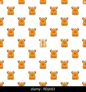 Traditional backpack pattern seamless vector repeat for any web design Stock Vector