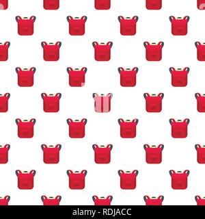Small backpack pattern seamless vector repeat for any web design Stock Vector