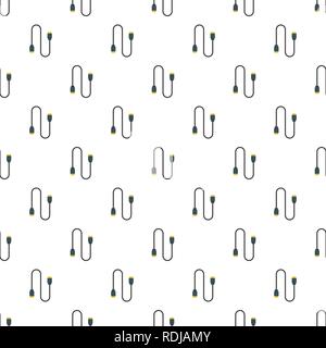Charging vape cable pattern seamless vector repeat for any web design Stock Vector