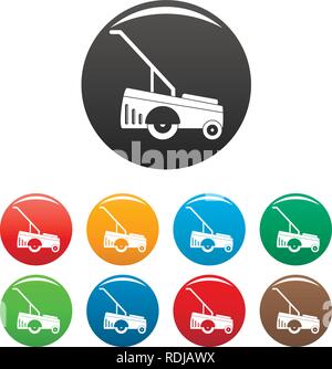Tractor grass cutter icon. Simple illustration of tractor grass cutter ...