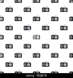 Manual radio pattern seamless vector repeat geometric for any web design Stock Vector