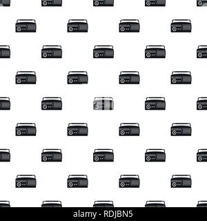 Retro radio pattern seamless vector repeat geometric for any web design Stock Vector