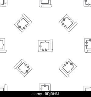 Electric scheme icon. Outline illustration of electric scheme vector icon for web design isolated on white background Stock Vector