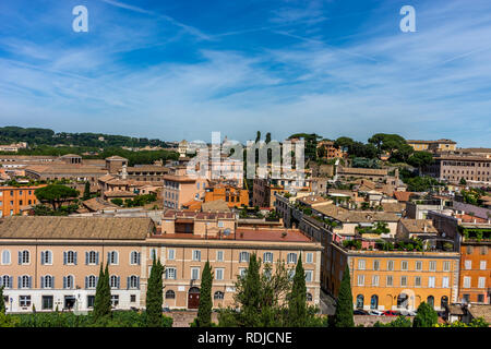 Rome, Italy - 24 June 2018: The cityscape skyline of Rome viewed from Palatine hill,Roman Forum Stock Photo