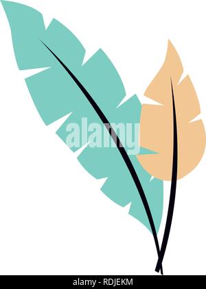 colourful feathers isolated icon Stock Vector