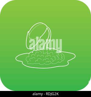 Young sprout growing from seed icon green vector Stock Vector