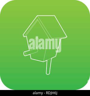 Nesting box icon green vector Stock Vector