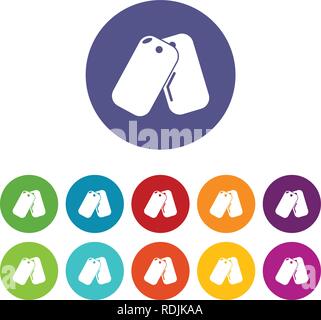 Paintball sport badge icons set vector color Stock Vector