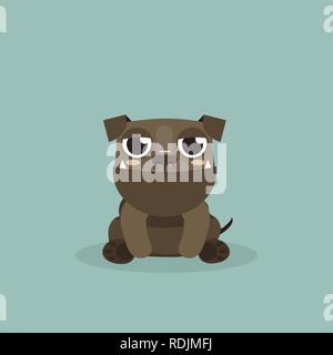 Dog American Pitbull Terrier Cartoon Vector. Stock Vector