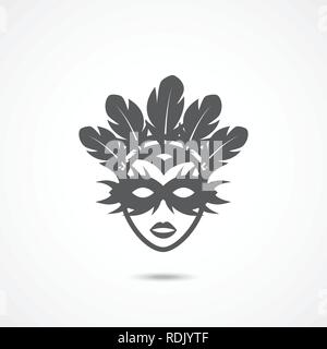 Carnival mask Icon Stock Vector