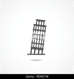 Pisa Tower icon Stock Vector