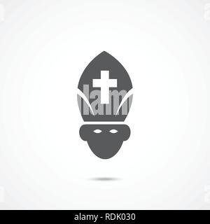 Pope Flat Icon Stock Vector