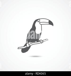 Toucan bird icon Stock Vector
