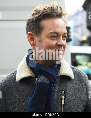 Presenter Stephen Mulhern arrives at Britain's Got Talent auditions at the London Palladium. Stock Photo