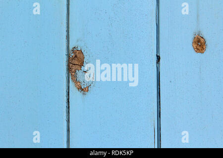 Light blue wooden hut Brighton, England, close-up Stock Photo