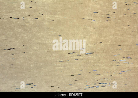 Antique flaking beige paint on exposed weathered grainy wood Stock Photo